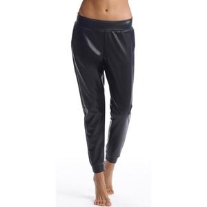 Faux leather joggers